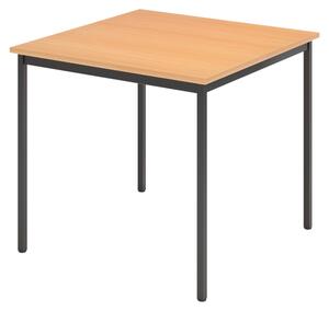 Tavolo da mensa bümö serie V - Finitura: faggio/nero, dimensioni: 80x80 cm