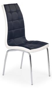 Sedia K186 ecopelle nero bianco