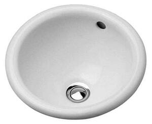 Lavabo da incasso Duravit BALI ARCHITEC con sfioratore, senza foro per rubinetto panca, Ø 335 mm, senza foro per rubinetto bianco