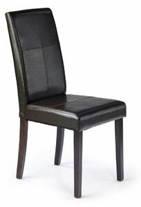 Sedia Kerry Bis ecopelle wengé