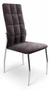 Sedia K416 grigio velluto
