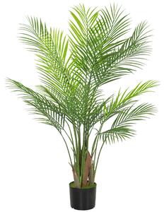 HOMCOM Palma Artificiale grande 120cm Pianta Fintain Vaso per Soggiorno Ufficio | Aosom Italy