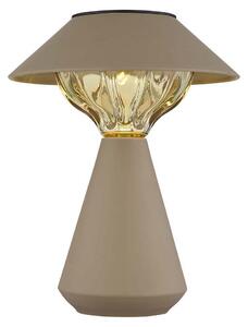 Lampada da tavolo solare a LED, color sabbia, H 23 cm