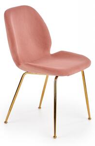 Sedia K381 in velluto rosa