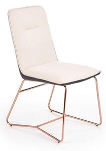 Sedia K390 crema in ecopelle