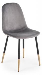 Sedia K379 grigio velluto