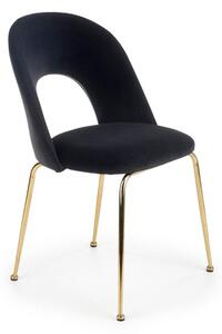 Sedia K385 in velluto nero