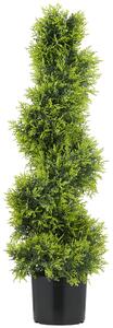 HOMCOM Albero Artificiale a Spirale 90cm Pianta Finta in Plastica, Pianta Artificiale in Vaso, Decorazione Moderna | Aosom Italy