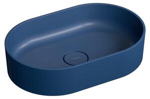 Omnires OVO M+ OVOUNMB Lavabo da appoggio 55x36cm, marmo composito, blu