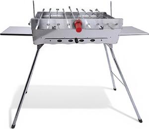 Mangal Astana acciaio inox 2 mm shashlik griglia giratore spiedini 9 spiedini