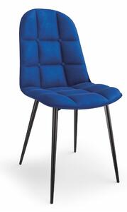 Sedia K417 blu velluto