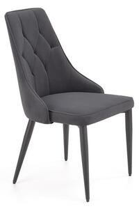 Sedia K365 grigio velluto