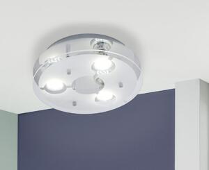 Plafoniera a 3 luci CROMO/SATIN-CLAR 'CABI'