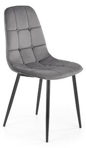 Sedia K417 grigio velluto