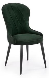 Sedia K366 verde velluto