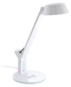 BANDERALO lampada da tavolo in plastica bianca LED 3000-6300K L:30,5 cm L:17 cm H:40,5 cm con touch dimmer e caricatore QI