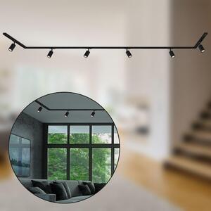 Sistema a binario Briloner Rail, set completo, 6 faretti GU10, orientabili, girevoli, nero, 4,5 m