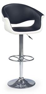 Sgabello da bar H-46 in bianco/nero