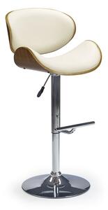 Sgabello da bar H-44 in noce/crema