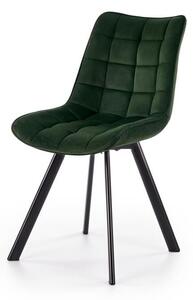 Sedia K332 verde velluto