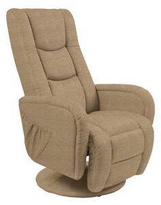 Poltrona Pulsar 2 reclinabile in tessuto beige con funzione massaggio - H106 cm