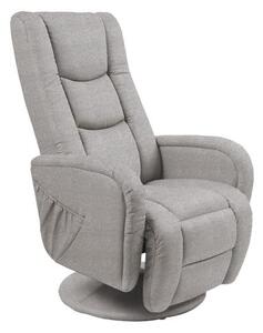 Poltrona reclinabile Pulsar 2 con funzione massaggio in tessuto grigio - H106 cm