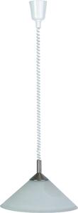 BRILLANTE lampada a sospensione Ariana | lampada a sospensione classica | metallo/vetro | ferro/bianco | regolabile in altezza | 1x E27 max. 60 W