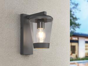 Lanterna da parete a LED per esterni, lampada da esterno in stile rustico, illuminazione per facciate color antracite