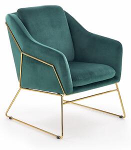 Poltrona imbottita Soft III verde - H81 cm
