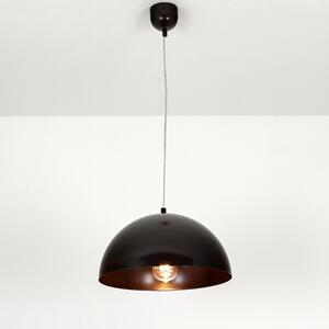 Lampada a sospensione VintageIndustrie "Hemisphere" marrone in metallo antico lampada a sospensione soggiorno tavolo da pranzo