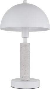 Lampada da tavolo, bianco, pietra di travertino, H 34 cm