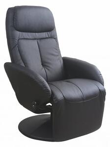 Poltrona reclinabile imbottita Optima nero - H 84-101 cm