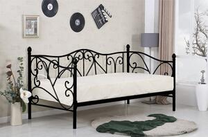Letto Sumatra in metallo nero - 90x200 cm