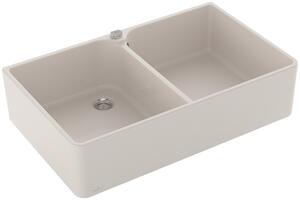 Villeroy & Boch VB lavello 90 X lavello doppia vasca 639002 900x550mm Crema CeramicPlus