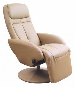 Poltrona reclinabile imbottita Optima beige - H 84-101 cm