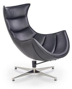 Poltrona imbottita Luxor in nero - H 96 cm