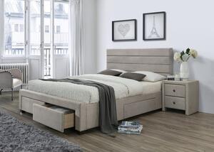 Letto Kayleon imbottito in beige - 160x200 cm