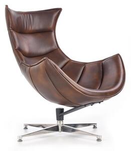 Poltrona imbottita Luxor in marrone - H 96 cm