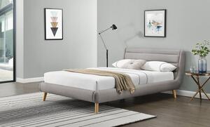 Letto Elanda imbottito in grigio chiaro - 140x200 cm
