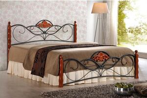 Letto Valentina in metallo e legno - 160x200 cm