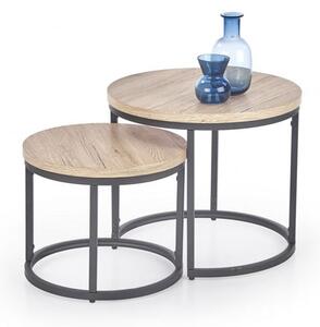 Set di 2 Tavolini da caffè Oreo - p 43-53 x h 35-45 cm