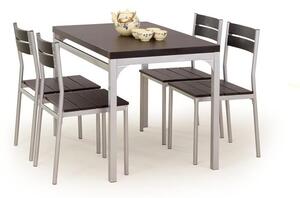 Set tavolo MDF + 4 sedie Malcolm wengé