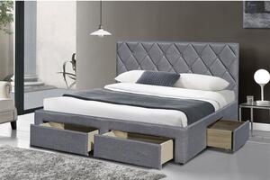 Letto Betina imbottito in grigio - 160x200 cm