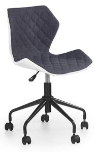 Sedia da ufficio Matrix in bianco/grigio - H 78-88 cm