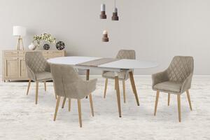 Set tavolo Caliber MDF + 4 sedie K287 beige