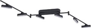 Lindby Faretto LED Eldrin, nero, 6 luci, striscia luminosa