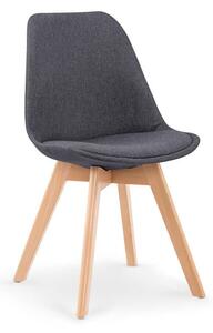 Sedia tessile K303 grigio scuro - H 83 cm