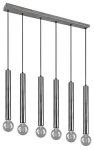 Lampada a sospensione, regolabile in altezza, nichel opaco, L 110 cm