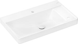 Hansgrohe Xelu Q lavabo à poser, 2 trous pour robinet, tablette à droite, sans trop-plein, SmartClean, avec vidage, 800x480mm, 61028450, 61028450