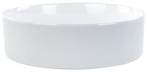 BELIANI Lavabo da appoggio in Vetroceramica bianca ⌀ 40 cm forma rotonda superficie lucida stile moderno bagno